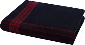 Rothco Striped Outdoor Wool Blanket  Heavyweight, Warm, and Comfortable  Emergency Blanket (Navy Blue/Red)