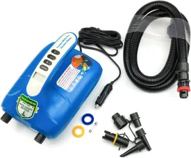 Seamax Marine SUP20D Electric Air Pump for Inflatable Paddle Board, Max 20 PSI, Additional Fittings Included, Pro Edition Built in Temperature Sensor and Voltage Meter Support Inflation and Deflation