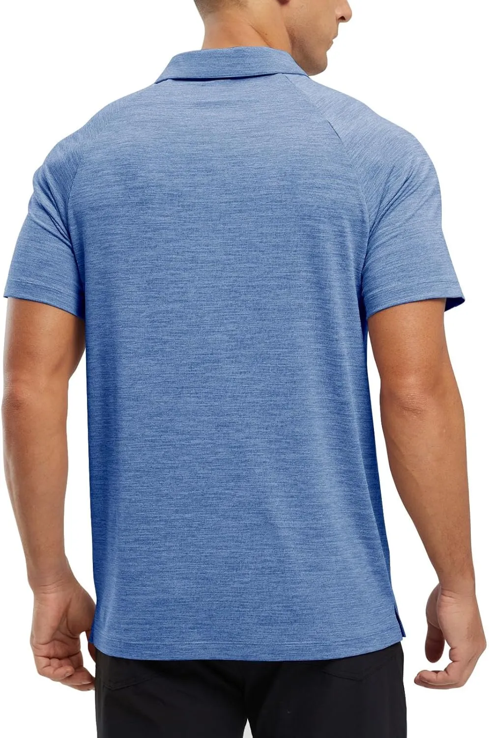 TBMPOY Men's Polo Shirts Short Sleeves with Pocket Lightweight Quick Dry Outdoor Casual Work Golf Sports Shirt