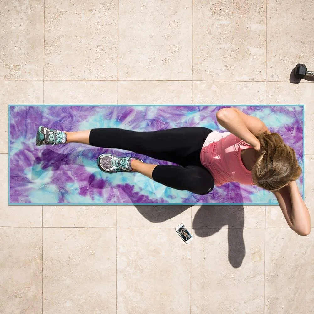 Tie Dye Yoga Mat Towel Non-Slip Microfiber