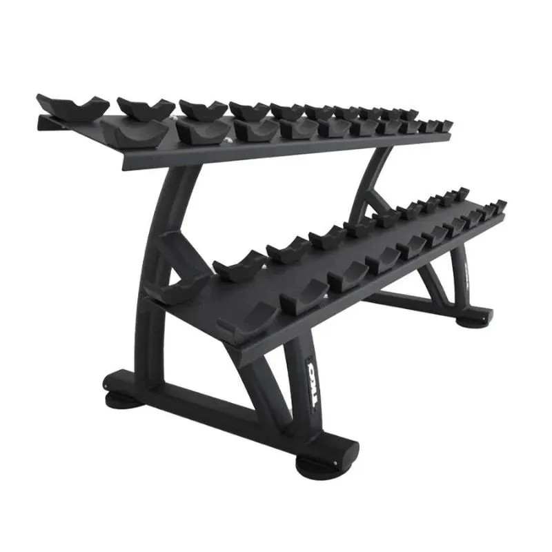 TKO Strength 10 Pair Dumbbell Saddle Rack
