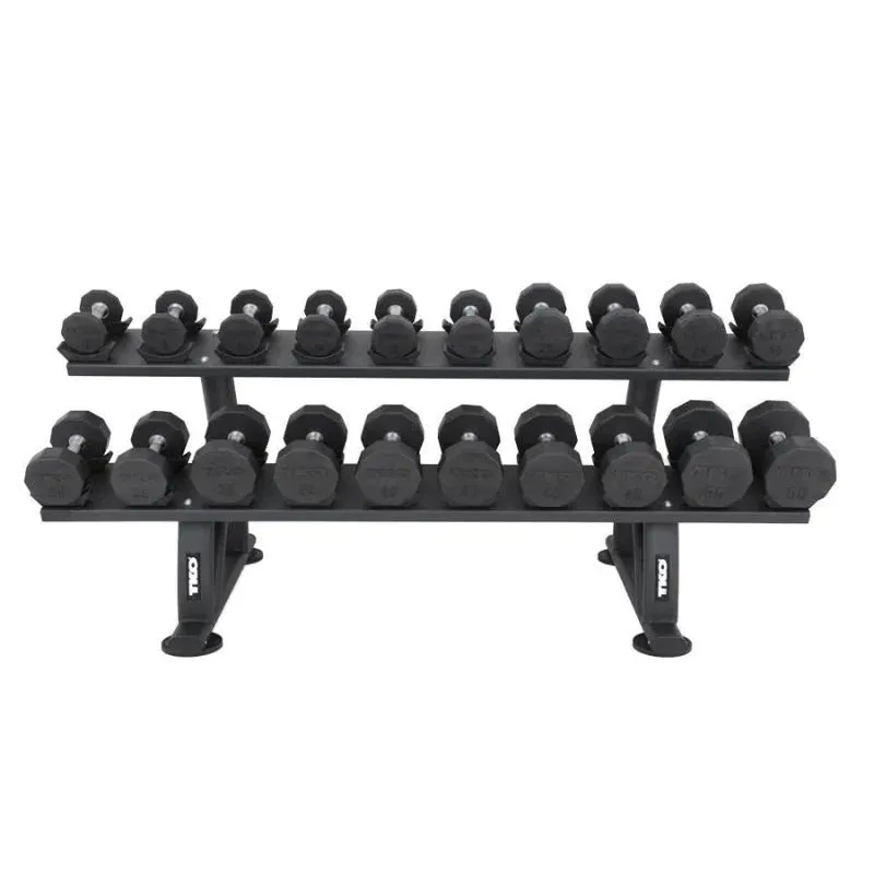 TKO Strength 10 Pair Dumbbell Saddle Rack