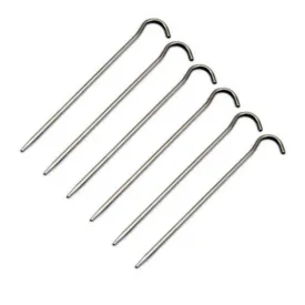 TOAKS Titanium Hook Peg Tent Stakes (Skewer Stakes)