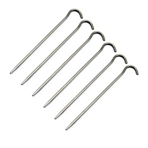 TOAKS Titanium Hook Peg Tent Stakes (Skewer Stakes)