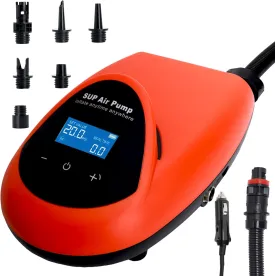 TONSIM 12V Electric SUP Pump 20 PSI High-Pressure Air Pump  LCD Display for Precise Inflation, Auto Shut-Off, Dual-Stage Fast Inflation & Deflation, Portable Pump for Paddle Boards, Kayaks & More