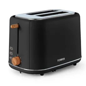 Tower Scandi 2 Slice Toaster - Black