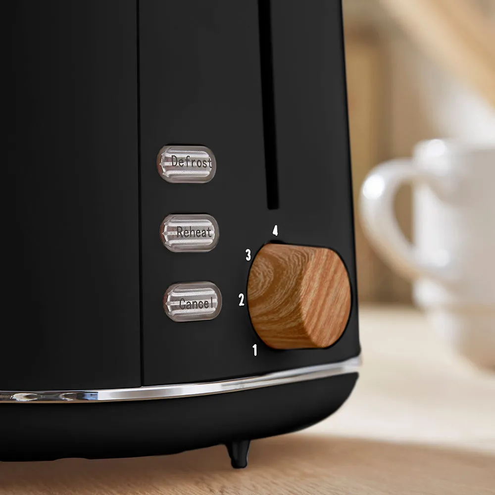 Tower Scandi 2 Slice Toaster - Black