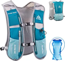 TRIWONDER Running Hydration Vest Water Pack Backpack for Women Men 5L Runner Trail Race Marathon Cycling Jogging Hiking (Light Blue - with 1.5L Water Bladder)