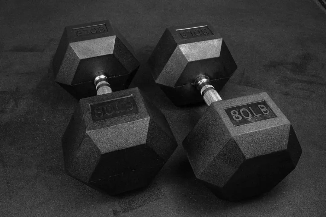 Wright Equipment Rubber Hex Dumbbells