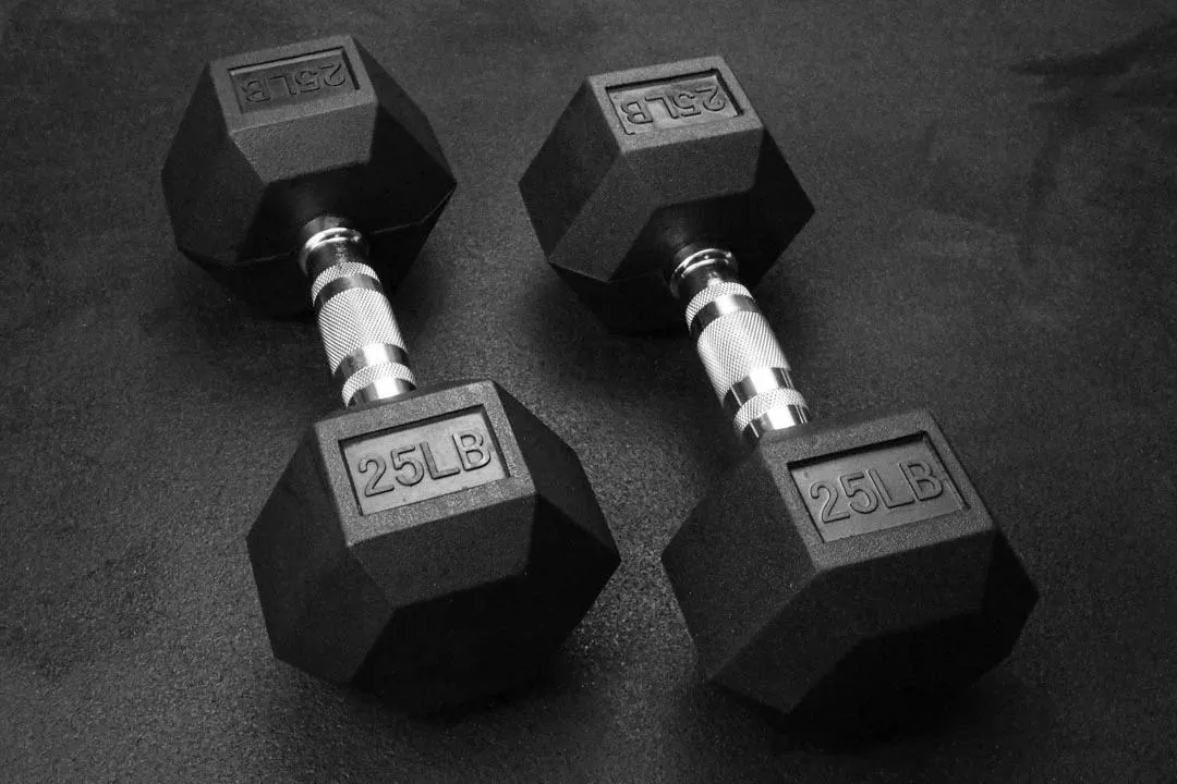 Wright Equipment Rubber Hex Dumbbells