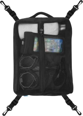 Xxerciz Paddleboard Deck Bag, Mesh Carry Bag Storage Bag Sup Accessories with Handle and 4pcs Hooks, Nylon Paddle Board Accessories Bag for Stand Up Paddle Board