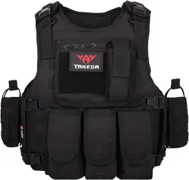 YAKEDA Adjustable Tactical Airsoft Training Vest | Camping, Fishing, Hunting,Gift for Halloween and New Year