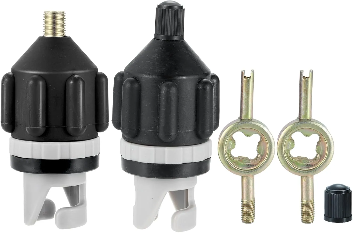 Yetaha 2PCS Inflatable SUP Pump Adaptor, Paddle Board Pump Adapter with Valve-Core Wrenches for Paddle Boards Rubber Boats Dinghy Inflatable Beds Canoes Kayak
